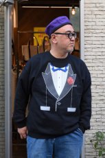 画像2: NOVELTY TEES (ノベルティティーズ) TUXEDO PRINT SWEAT [BLUE/BLACK] (2)