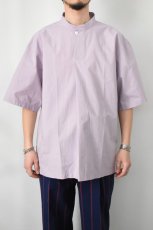 画像3: SOWBOW (ソウボウ) 蒼氓シャツ Front Tuck Pullover Shirts S/S [PURPLE] (3)