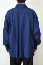 画像5: SOWBOW (ソウボウ) 蒼氓シャツ One Piece Collar Wide Shirts [DK.INDIGO] (5)