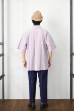 画像9: SOWBOW (ソウボウ) 蒼氓シャツ Front Tuck Pullover Shirts S/S [PURPLE] (9)