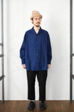 画像6: SOWBOW (ソウボウ) 蒼氓シャツ One Piece Collar Wide Shirts [DK.INDIGO] (6)