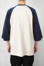 画像5: FLISTFIA (フリストフィア) Baseball 3/4 Sleeve T-Shirts [IVORY/NAVY] (5)