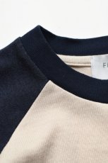 画像11: FLISTFIA (フリストフィア) Baseball 3/4 Sleeve T-Shirts [IVORY/NAVY] (11)