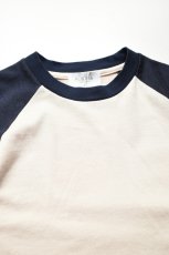 画像10: FLISTFIA (フリストフィア) Baseball 3/4 Sleeve T-Shirts [IVORY/NAVY] (10)