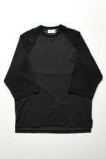 画像2: FLISTFIA (フリストフィア) Baseball 3/4 Sleeve T-Shirts [CHARCOAL/BLACK] (2)