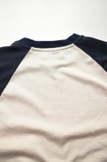 画像18: FLISTFIA (フリストフィア) Baseball 3/4 Sleeve T-Shirts [IVORY/NAVY] (18)