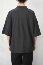画像5: handvaerk (ハンドバーク) PIQUE S/S TAPERED BIG POLO SHIRT [CARBON BLACK] (5)