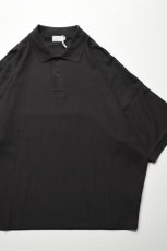 画像1: handvaerk (ハンドバーク) PIQUE S/S TAPERED BIG POLO SHIRT [CARBON BLACK] (1)
