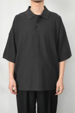 画像3: handvaerk (ハンドバーク) PIQUE S/S TAPERED BIG POLO SHIRT [CARBON BLACK] (3)
