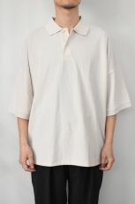 画像3: handvaerk (ハンドバーク) PIQUE S/S TAPERED BIG POLO SHIRT [LT.GREY] (3)