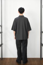 画像9: handvaerk (ハンドバーク) PIQUE S/S TAPERED BIG POLO SHIRT [CARBON BLACK] (9)