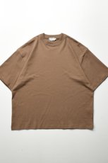 画像2: handvaerk (ハンドバーク) 30/2 CREW NECK S/S T-SHIRT [BROWN KHAKI] (2)
