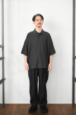 画像6: handvaerk (ハンドバーク) PIQUE S/S TAPERED BIG POLO SHIRT [CARBON BLACK] (6)
