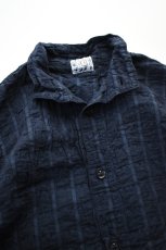 画像3: TENDER Co. (テンダー) Type 469 Short Sleeve Flipped Collar Shirt [AIRBAG CAMBRIC/HADAL BLUE] (3)