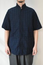 画像14: TENDER Co. (テンダー) Type 469 Short Sleeve Flipped Collar Shirt [AIRBAG CAMBRIC/HADAL BLUE] (14)