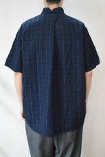 画像16: TENDER Co. (テンダー) Type 469 Short Sleeve Flipped Collar Shirt [AIRBAG CAMBRIC/HADAL BLUE] (16)
