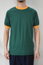 画像3: Augusta Sportswear (オーガスタスポーツウェア) 50/50 Ringer T-Shirt [DARK GREEN/GOLD] (3)