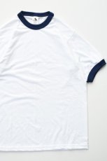 画像1: Augusta Sportswear (オーガスタスポーツウェア) 50/50 Ringer T-Shirt [WHITE/NAVY] (1)