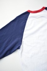 画像17: WALLA WALLA SPORT (ワラワラスポーツ) 3/4 BASEBALL TEE 3-TONE [NAVY/CARDINAL] (17)