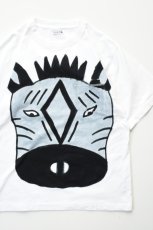 画像1: jawandi (ジャワンディ) S/S HAND DRAWN POCKET TEE [ZEBRA] (1)