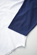 画像13: WALLA WALLA SPORT (ワラワラスポーツ) 3/4 BASEBALL TEE 2-TONE [WHITE/NAVY] (13)