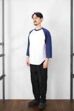 画像7: WALLA WALLA SPORT (ワラワラスポーツ) 3/4 BASEBALL TEE 2-TONE [WHITE/NAVY] (7)
