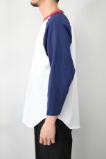 画像4: WALLA WALLA SPORT (ワラワラスポーツ) 3/4 BASEBALL TEE 3-TONE [NAVY/CARDINAL] (4)