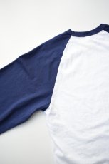 画像17: WALLA WALLA SPORT (ワラワラスポーツ) 3/4 BASEBALL TEE 2-TONE [WHITE/NAVY] (17)