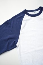 画像12: WALLA WALLA SPORT (ワラワラスポーツ) 3/4 BASEBALL TEE 2-TONE [WHITE/NAVY] (12)