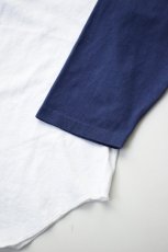 画像13: WALLA WALLA SPORT (ワラワラスポーツ) 3/4 BASEBALL TEE 3-TONE [NAVY/CARDINAL] (13)