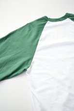 画像17: WALLA WALLA SPORT (ワラワラスポーツ) 3/4 BASEBALL TEE 2-TONE [WHITE/GRASS] (17)