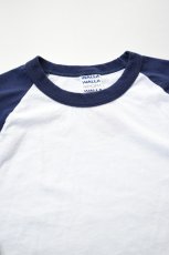 画像10: WALLA WALLA SPORT (ワラワラスポーツ) 3/4 BASEBALL TEE 2-TONE [WHITE/NAVY] (10)