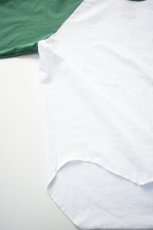 画像14: WALLA WALLA SPORT (ワラワラスポーツ) 3/4 BASEBALL TEE 2-TONE [WHITE/GRASS] (14)