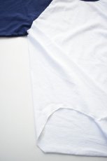 画像14: WALLA WALLA SPORT (ワラワラスポーツ) 3/4 BASEBALL TEE 2-TONE [WHITE/NAVY] (14)