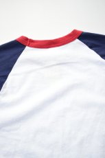 画像16: WALLA WALLA SPORT (ワラワラスポーツ) 3/4 BASEBALL TEE 3-TONE [NAVY/CARDINAL] (16)
