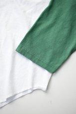 画像13: WALLA WALLA SPORT (ワラワラスポーツ) 3/4 BASEBALL TEE 2-TONE [WHITE/GRASS] (13)