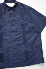 画像14: BURLAP OUTFITTER (バーラップアウトフィッター) S/S GUAYABERA SHIRT [DEEP NAVY] (14)
