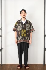 画像6: jawandi (ジャワンディ) S/S OPEN COLLAR SHIRT [BROWN/PURPLE] (6)