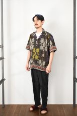 画像7: jawandi (ジャワンディ) S/S OPEN COLLAR SHIRT [BROWN/PURPLE] (7)