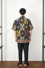 画像9: jawandi (ジャワンディ) S/S OPEN COLLAR SHIRT [BROWN/PURPLE] (9)