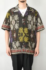 画像3: jawandi (ジャワンディ) S/S OPEN COLLAR SHIRT [BROWN/PURPLE] (3)