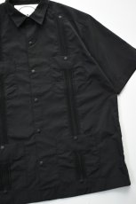 画像14: BURLAP OUTFITTER (バーラップアウトフィッター) S/S GUAYABERA SHIRT [BLACK] (14)