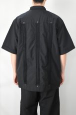 画像5: BURLAP OUTFITTER (バーラップアウトフィッター) S/S GUAYABERA SHIRT [BLACK] (5)