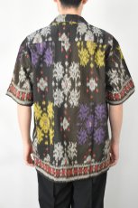 画像5: jawandi (ジャワンディ) S/S OPEN COLLAR SHIRT [BROWN/PURPLE] (5)