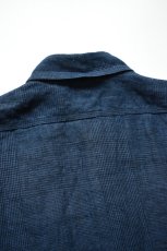 画像19: orslow (オアスロウ) INDIGO LINEN WORK SHIRT [INDIGO CHECK] (19)