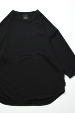 画像1: AXESQUIN -modified- (アクシーズクインモディファイド) QD ECO WAFFLE FOOTBALL TEE [BLACK] (1)