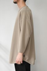 画像4: AXESQUIN -modified- (アクシーズクインモディファイド) QD ECO WAFFLE FOOTBALL TEE [LT.BEIGE] (4)