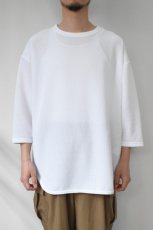画像3: AXESQUIN -modified- (アクシーズクインモディファイド) QD ECO WAFFLE FOOTBALL TEE [WHITE] (3)