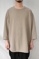 画像3: AXESQUIN -modified- (アクシーズクインモディファイド) QD ECO WAFFLE FOOTBALL TEE [LT.BEIGE] (3)