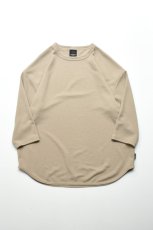 画像2: AXESQUIN -modified- (アクシーズクインモディファイド) QD ECO WAFFLE FOOTBALL TEE [LT.BEIGE] (2)